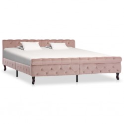 Sonata Рамка за легло, розова, кадифе, 180x200 см - Легла