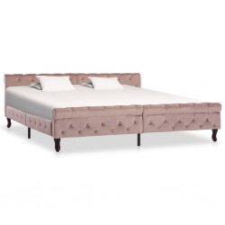 Sonata Рамка за легло, розова, кадифе, 200x200 см - Спалня