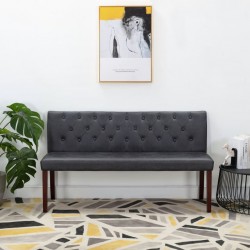 Sonata Пейка, 148,5 см, сива, изкуствен велур - Мека мебел