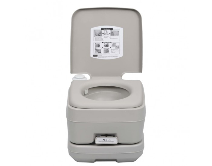 Sonata Преносима тоалетна за къмпинг, сива, 10 + 10 л