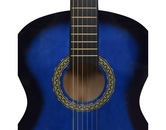 Sonata Класическа китара за начинаещи, синя, 4/4, 39", липово дърво