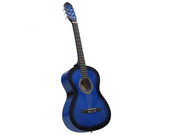Sonata Комплект класическа китара за начинаещи от 12 части син 4/4 39"