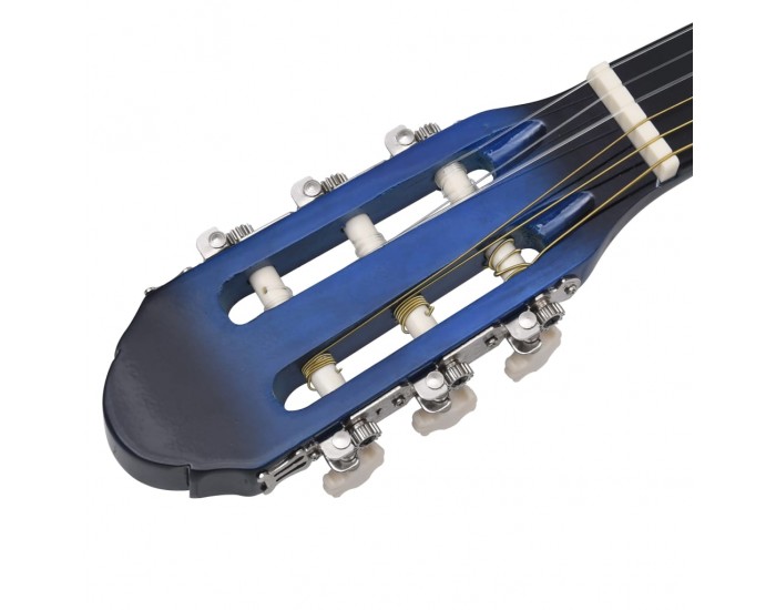 Sonata Комплект класическа китара за начинаещи от 12 части син 4/4 39"