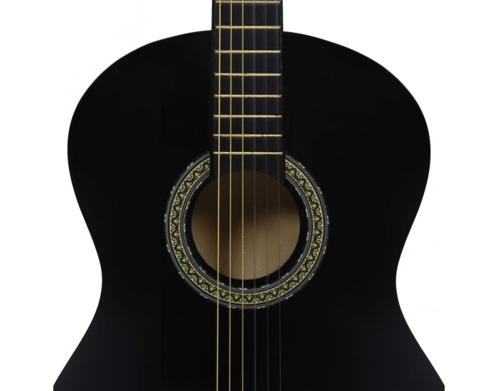 Sonata Класическа китара за начинаещи, черна, 4/4, 39", липово дърво