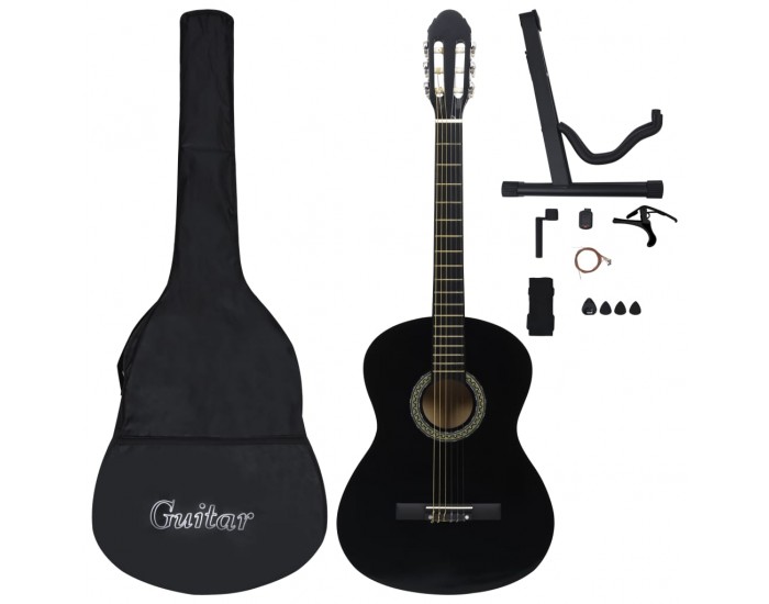 Sonata Комплект класическа китара за начинаещи 12 части черен 4/4 39"