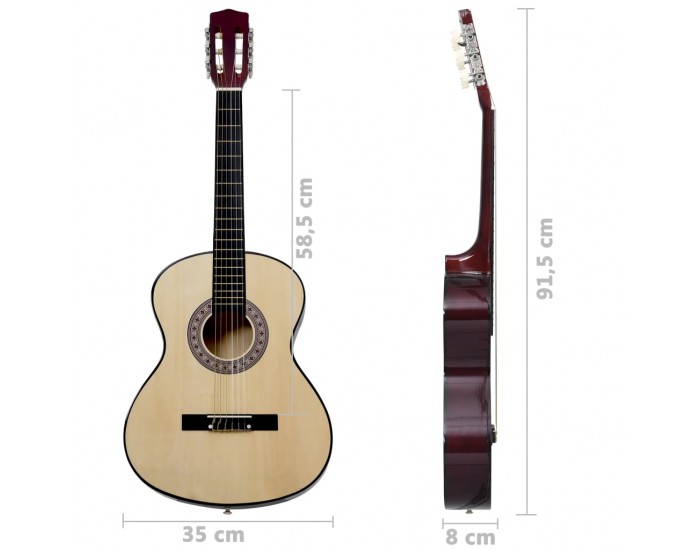Sonata Комплект класическа китара за деца и начинаещи 8 части 3/4 36"