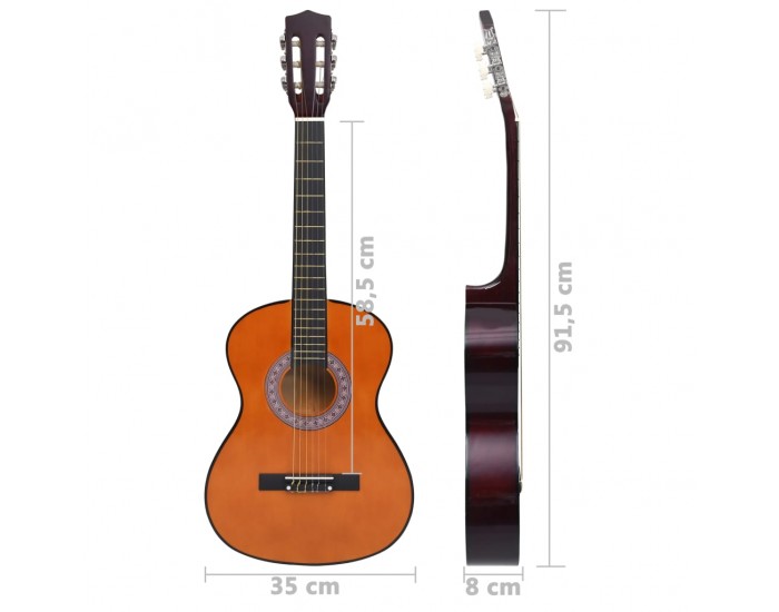 Sonata Класическа китара за начинаещи и деца, 3/4, 36", липово дърво