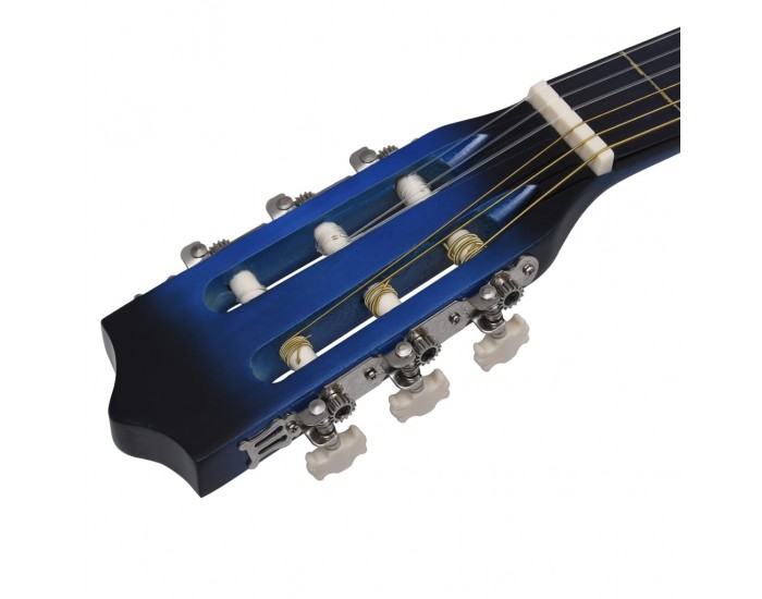 Sonata Комплект класическа китара за начинаещи 8 части син 1/2 34"