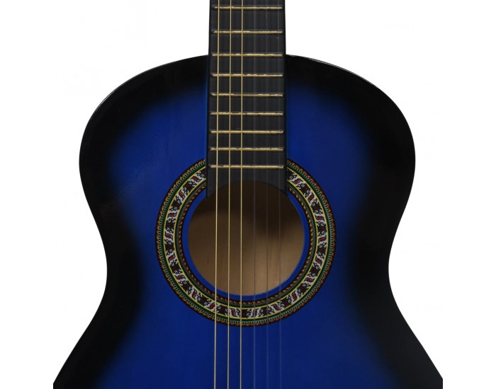 Sonata Комплект класическа китара за начинаещи 8 части син 1/2 34"