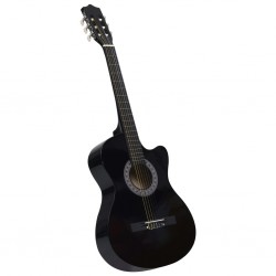 Sonata Уестърн акустична cutaway китара с 6 струни, черна, 38" - Изкуство и забавление