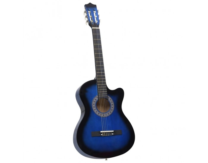 Sonata Уестърн акустична cutaway китара с 6 струни, син нюанс, 38"