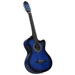 Sonata Уестърн акустична cutaway китара с еквалайзер, 6 струни, синя - Аксесоари