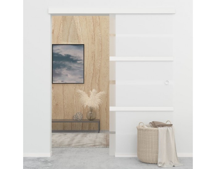 Sonata Плъзгаща врата, ESG стъкло и алуминий, 90x205 см, сребриста Sonata Плъзгаща врата, ESG стъкло и алуминий, 90x205 см, сребриста