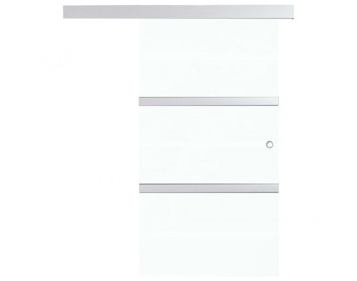 Sonata Плъзгаща врата, ESG стъкло и алуминий, 102,5x205 см, сребриста