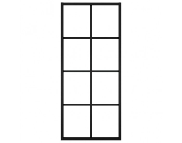 Sonata Плъзгаща врата, алуминий и ESG стъкло, 76х205 см, черна