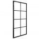 Sonata Плъзгаща врата, алуминий и ESG стъкло, 90x205 см, черна