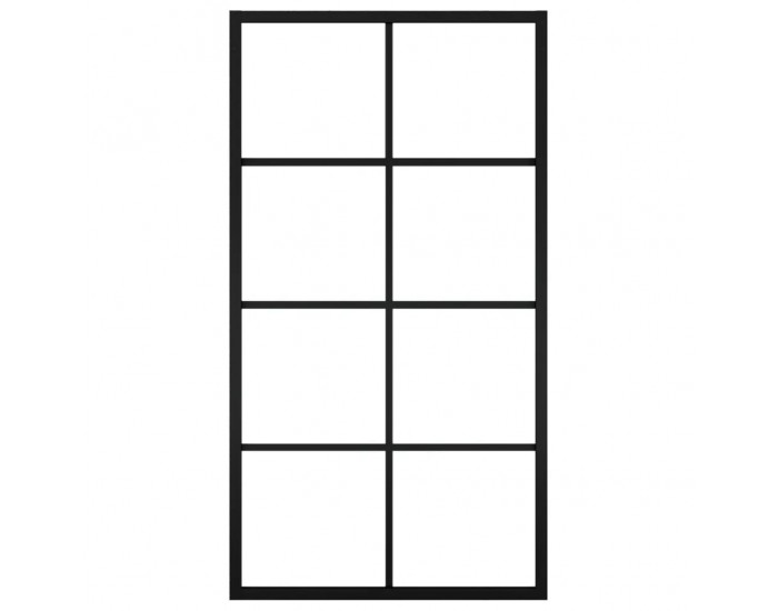 Sonata Плъзгаща врата, алуминий и ESG стъкло, 102,5x205 см, черна