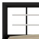 Sonata Рамка за легло, черно и бяло, метал, 90x200 см