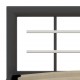 Sonata Рамка за легло, сиво и бяло, метал, 100x200 cм
