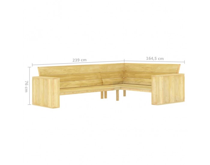 Sonata Градински лаундж комплект от 2 части, импрегниран бор