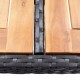 Sonata Градински бар комплект с възглавници, 7 части, полиратан, черен