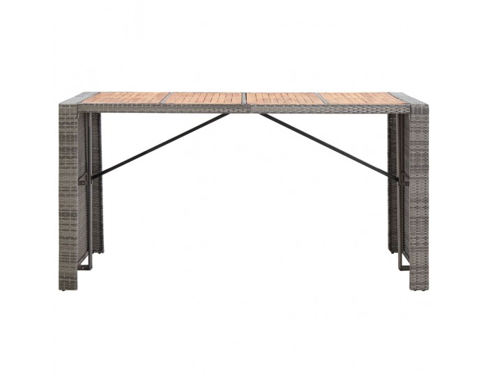 Sonata Градински бар комплект, 9 части, полиратан и акация, сив Sonata Градински бар комплект, 9 части, полиратан и акация, сив