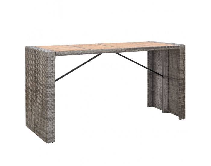 Sonata Градински бар комплект, 9 части, полиратан и акация, сив Sonata Градински бар комплект, 9 части, полиратан и акация, сив