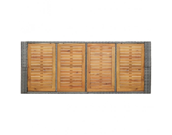 Sonata Градински бар комплект, 9 части, полиратан и акация, сив Sonata Градински бар комплект, 9 части, полиратан и акация, сив