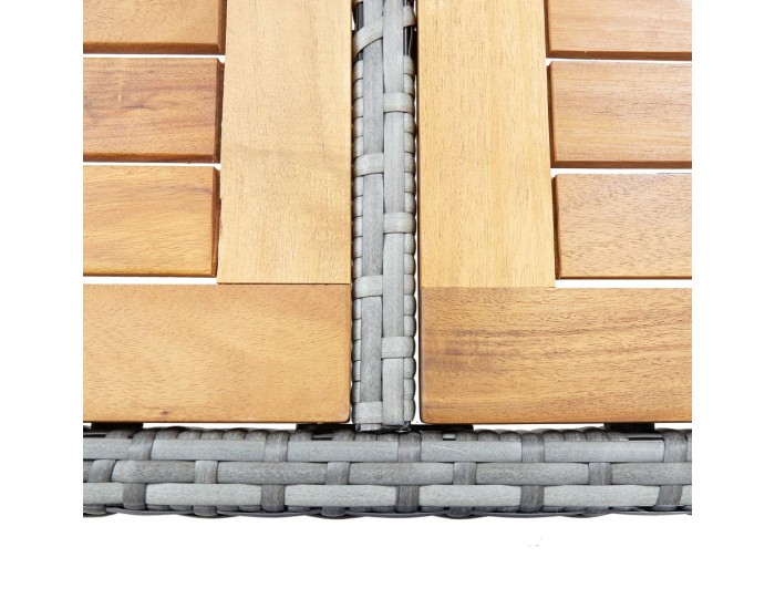 Sonata Градински бар комплект, 9 части, полиратан и акация, сив Sonata Градински бар комплект, 9 части, полиратан и акация, сив