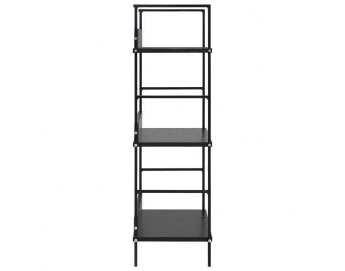 Sonata Етажерка за книги с 3 рафта, черна, 60x27,6x90,5 см, ПДЧ