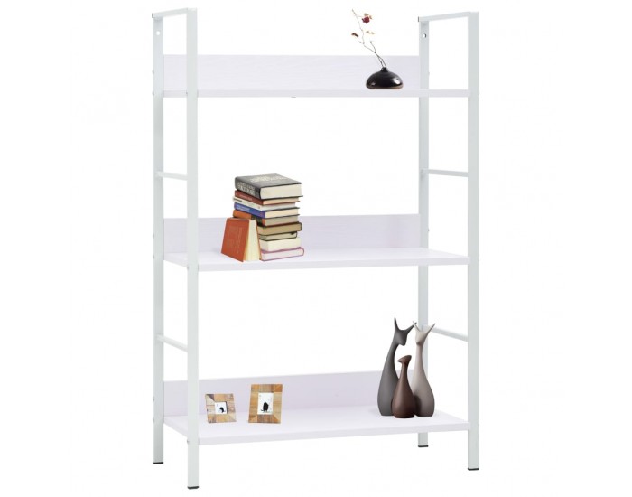 Sonata Етажерка за книги с 3 рафта, бяла, 60x27,6x90,5 см, ПДЧ