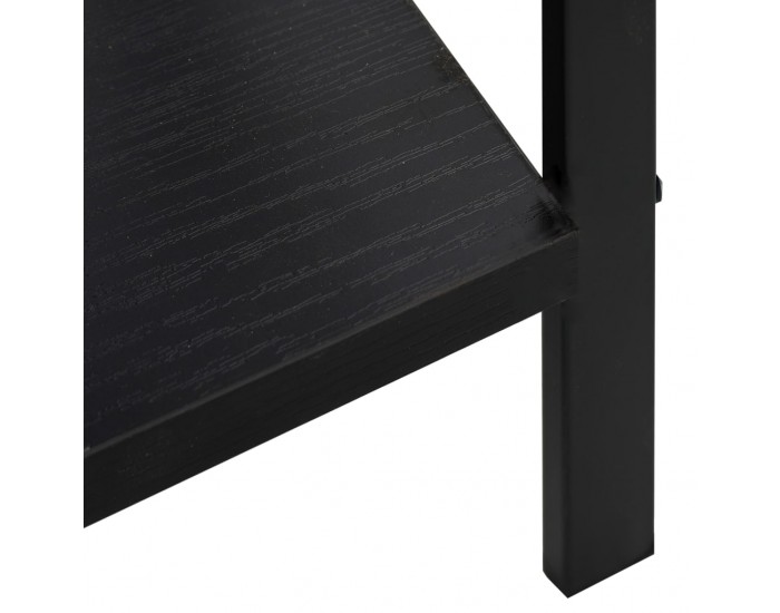 Sonata Етажерка за книги с 4 рафта, черна, 60x27,6x124,5 см, ПДЧ