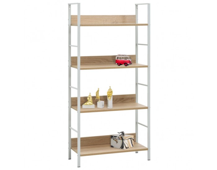 Sonata Етажерка за книги с 4 рафта, дъб, 60x27,6x124,5 см, ПДЧ