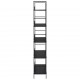 Sonata Етажерка за книги с 5 рафта, черна, 60x27,6x158,5 см, ПДЧ