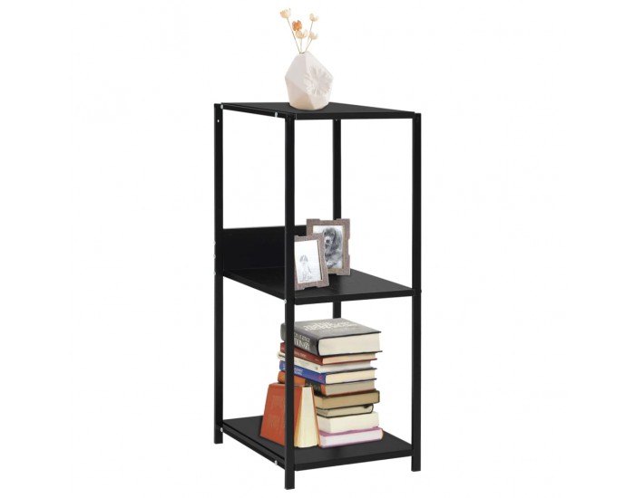 Sonata Малка етажерка за книги, черна, 33,5x39,6x79,7 см, ПДЧ
