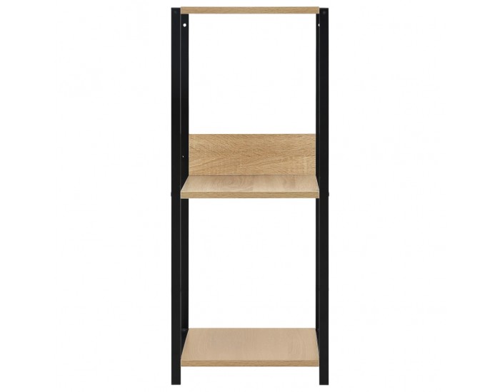 Sonata Малка етажерка за книги, черно и дъб, 33,5x39,6x79,7 см, ПДЧ