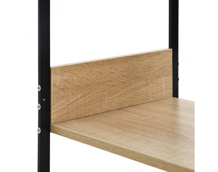 Sonata Малка етажерка за книги, черно и дъб, 33,5x39,6x79,7 см, ПДЧ