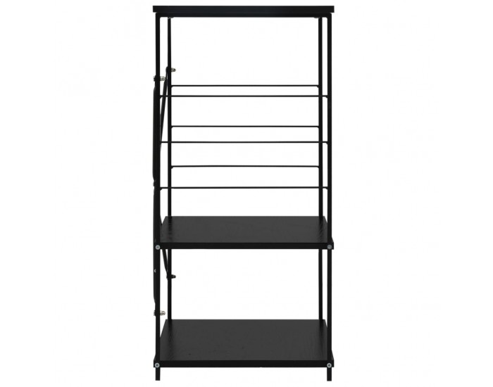 Sonata Шкаф за микровълнова, черен, 60x39,6x79,5 см, ПДЧ