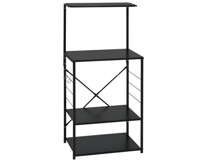 Sonata Шкаф за микровълнова, черен, 60x39,6x123 см, ПДЧ Sonata Шкаф за микровълнова, черен, 60x39,6x123 см, ПДЧ