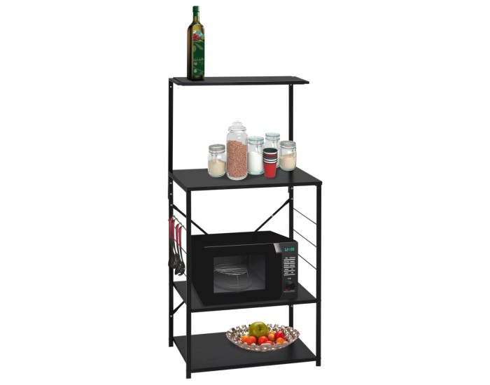 Sonata Шкаф за микровълнова, черен, 60x39,6x123 см, ПДЧ Sonata Шкаф за микровълнова, черен, 60x39,6x123 см, ПДЧ