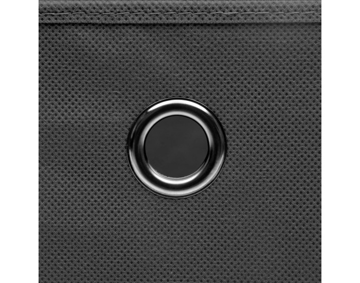 Sonata Кутии за съхранение с капаци, 4 бр, сиви, 32x32x32 см, текстил
