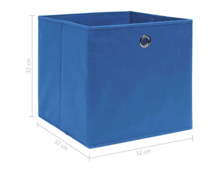 Sonata Кутии за съхранение, 10 бр, сини, 32x32x32 см, текстил