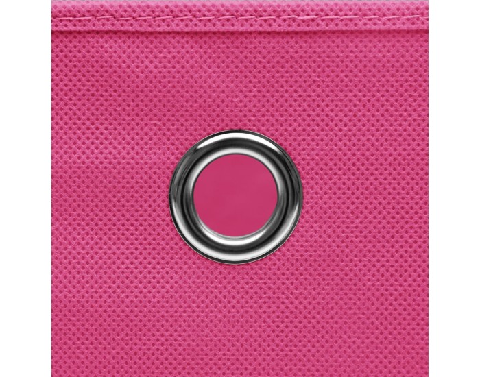 Sonata Кутии за съхранение с капаци 4 бр розови 32x32x32 см текстил