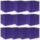 Sonata Кутии за съхранение, 10 бр, лилави, 32x32x32 см, текстил