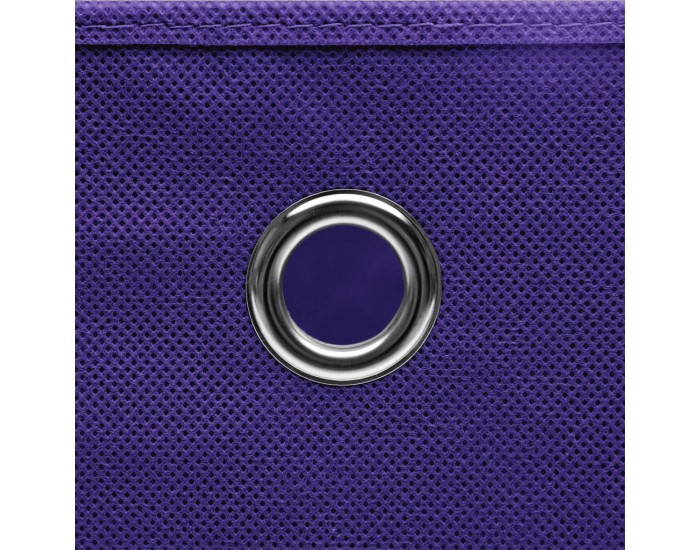 Sonata Кутии за съхранение, 10 бр, лилави, 32x32x32 см, текстил