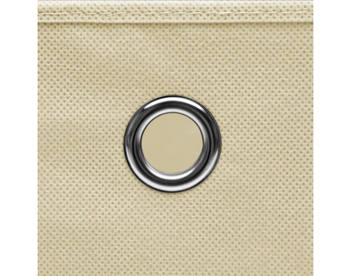 Sonata Кутии за съхранение, 10 бр, кремави, 32x32x32 см, текстил