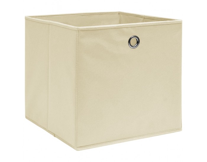 Sonata Кутии за съхранение, 10 бр, кремави, 32x32x32 см, текстил