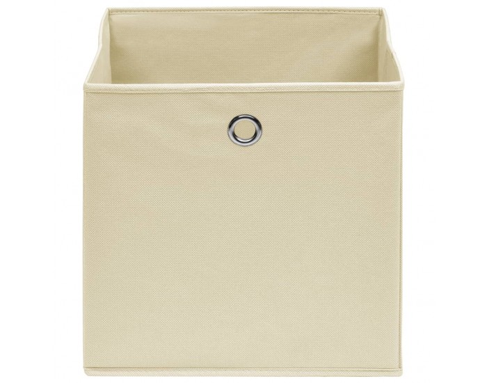 Sonata Кутии за съхранение, 10 бр, кремави, 32x32x32 см, текстил