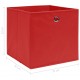 Sonata Кутии за съхранение, 4 бр, червени, 32x32x32 см, текстил