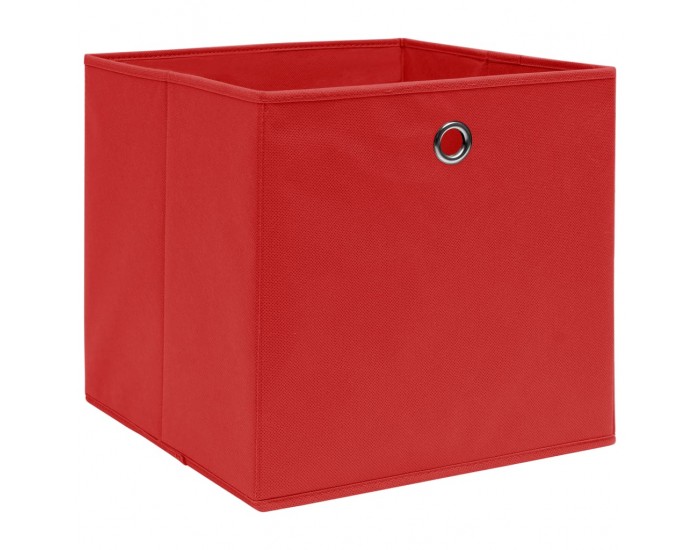 Sonata Кутии за съхранение, 10 бр, червени, 32x32x32 см, текстил